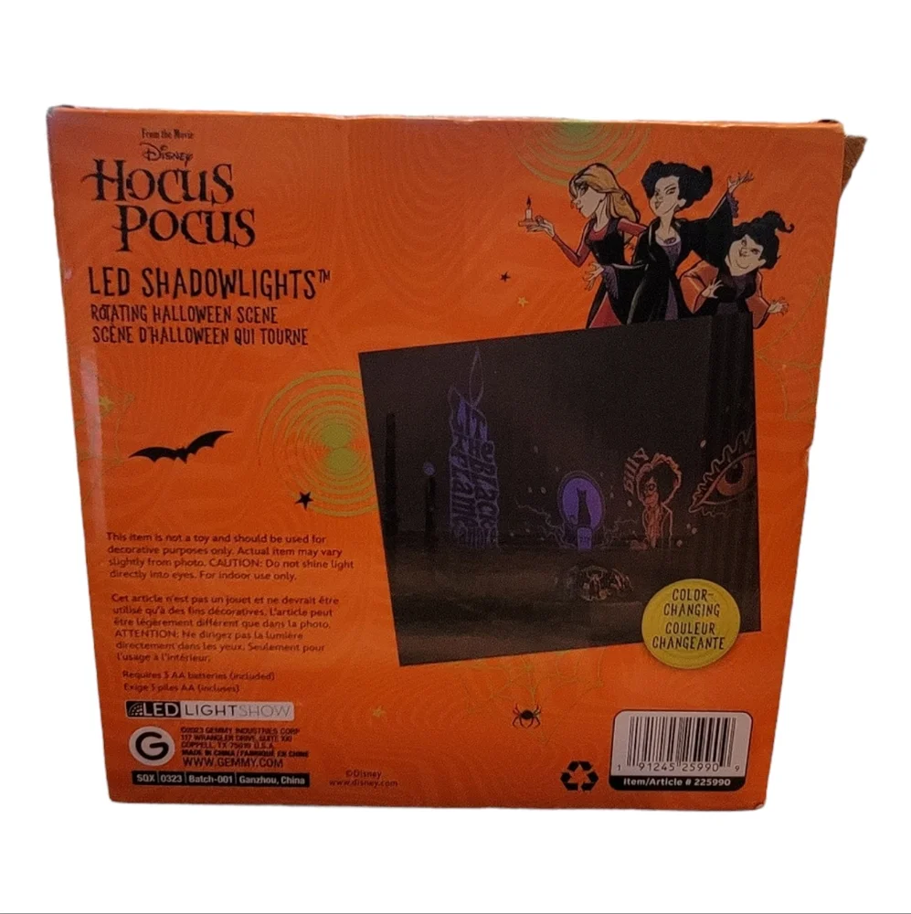 Disney Hocus Pocus‎ LED Shadowlights Rotating Halloween Scene Light New